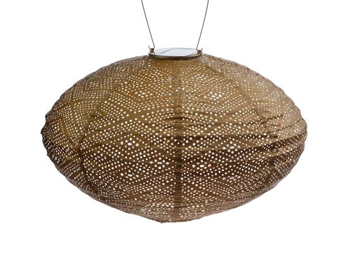 Sustainable Led Lantern Garden Decoration Ikat Oval - 40 cm - Gold