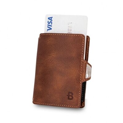 Beltimore Echtleder Slim Wallet "Prince" Brown