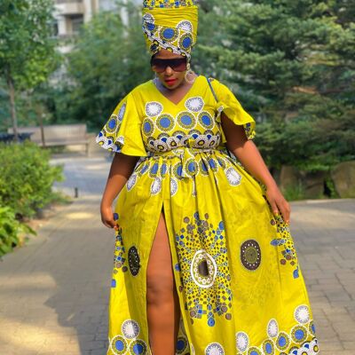 Nuevo pañuelo para la cabeza con estampado africano de Ankara - Kayla