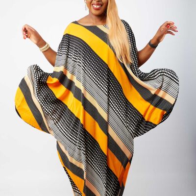 Afrikanisch inspiriertes Kaftan Boubou Bubu Maxikleid - Uduak