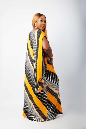 Caftan d'inspiration africaine Boubou Bubu Robe Maxi - Uduak 3