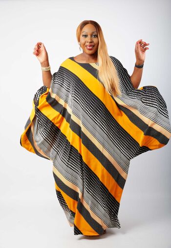 Caftan d'inspiration africaine Boubou Bubu Robe Maxi - Uduak 4
