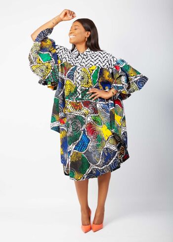 Robe chemise à imprimé africain Yvonne Ankara 2