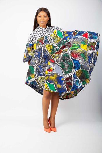 Robe chemise à imprimé africain Yvonne Ankara 4