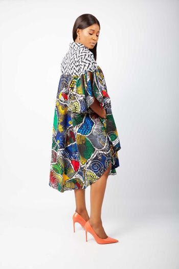 Robe chemise à imprimé africain Yvonne Ankara 5