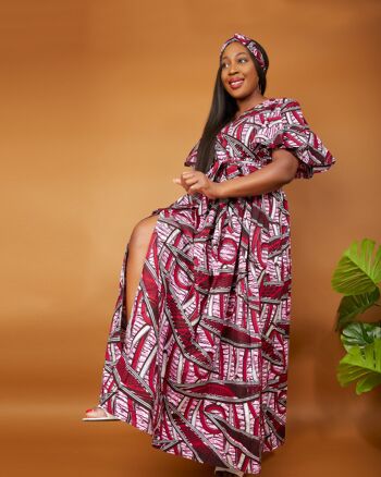 Nouveau dans la robe maxi à imprimé africain Ankara - OlivMia 1