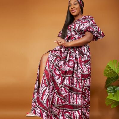 Nouveau dans la robe maxi à imprimé africain Ankara - OlivMia