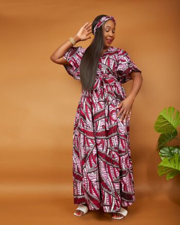 Nouveau dans la robe maxi à imprimé africain Ankara - OlivMia 2