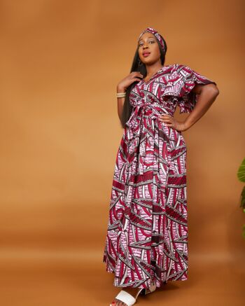 Nouveau dans la robe maxi à imprimé africain Ankara - OlivMia 3