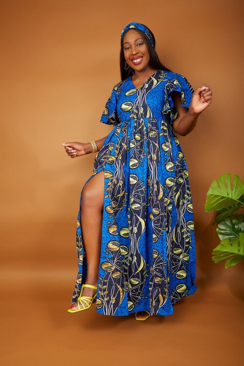 African Print Ankara Maxi Dress - Ariella