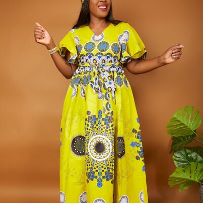 African Print Ankara Maxi Dress - Kayla