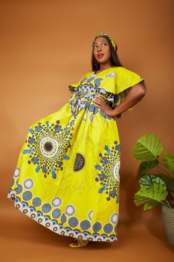 Robe maxi à imprimé africain Ankara - Kayla 10