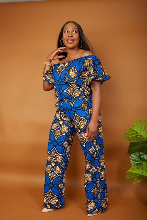 New in - African Print Pallazo Trouser and Crop Top Set - Olamide