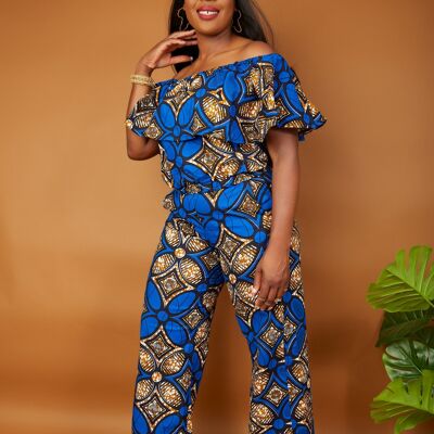 New in - African Print Pallazo Trouser and Crop Top Set - Olamide
