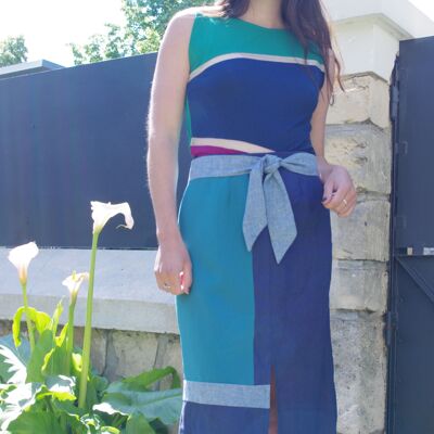 Blue pareo skirt