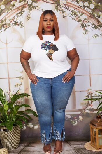 T-shirt à manches courtes à imprimé africain - Biola (grande taille) IMPRIMÉ MIXTE 2