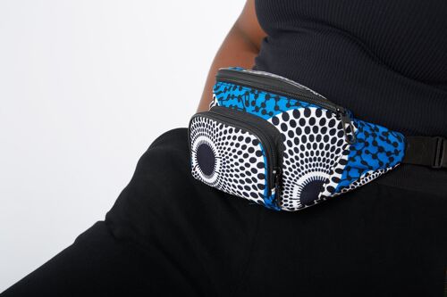 New in : African Print Fanny Waist Bag - Blue
