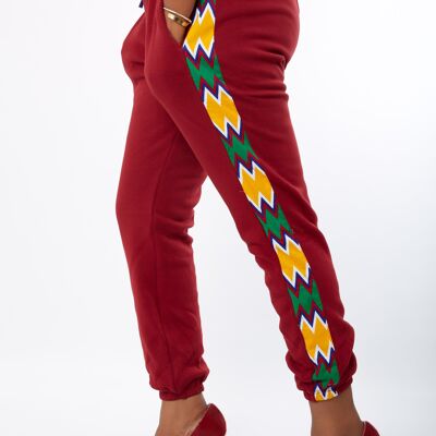 Pantaloni da jogging ispirati alla stampa africana di giada - unisex