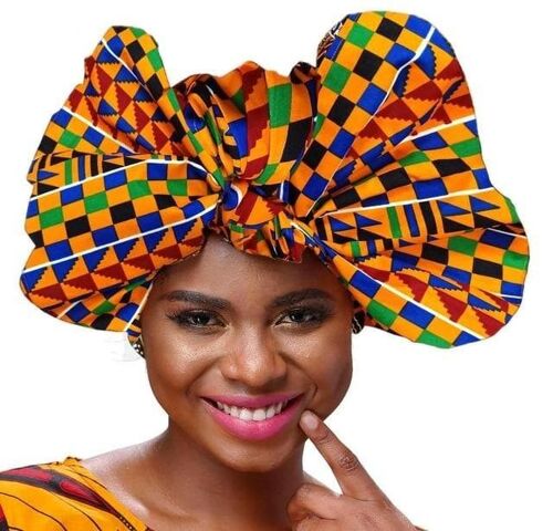 Kente African Print Headwrap / Headtie - Options available - Kente