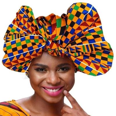 Bandeau imprimé africain Kente / Headtie - Options disponibles - Kente