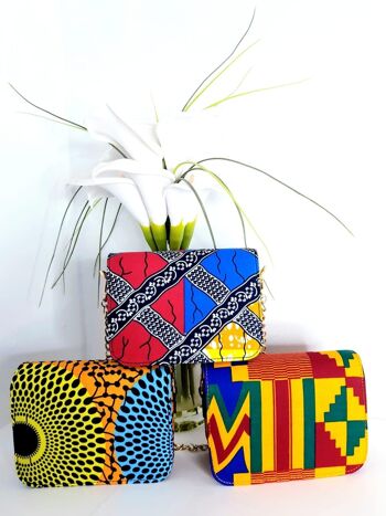 Just Landed - Nikka African Ankara Wax Print Sac à bandoulière 5