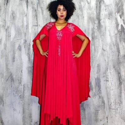 Robe Maxi Lycra Rouge Lolo Rouge
