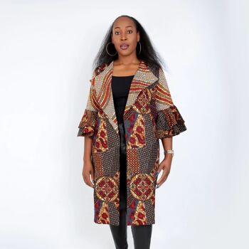 Veste kimono à imprimé africain ornée Nika 5