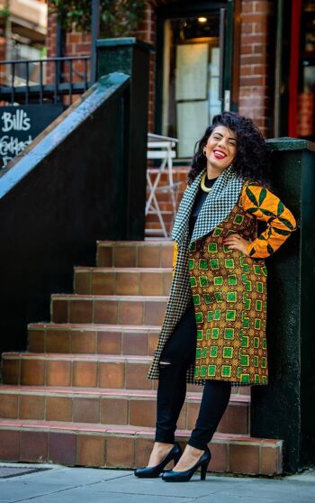 Veste kimono à imprimé africain ornée Adaku 1