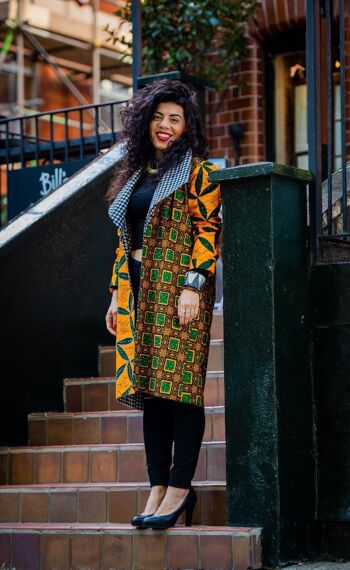 Veste kimono à imprimé africain ornée Adaku 5