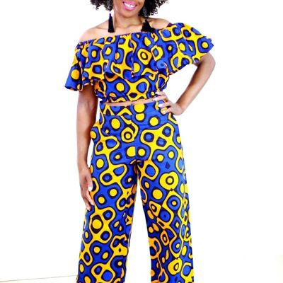 VENTE Pantalon Pallazo à imprimé africain SEULEMENT
