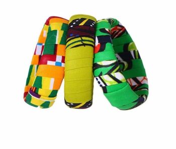 New In Large Ankara Kente Handmade Bangles 1 Pc et de 3 - Kente 1