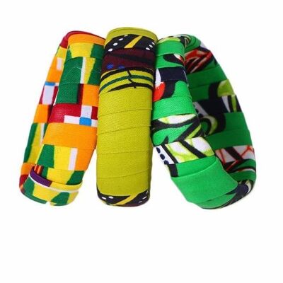 New In Large Ankara Kente Handmade Bangles 1 Pc et of 3 - Kente