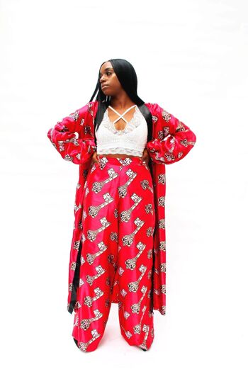 Ensemble kimono Cece en soie d'Ankara imprimé africain 1