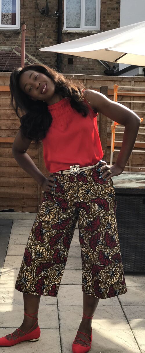 African Ankara Print Women Calf-Length 3/4 Pants