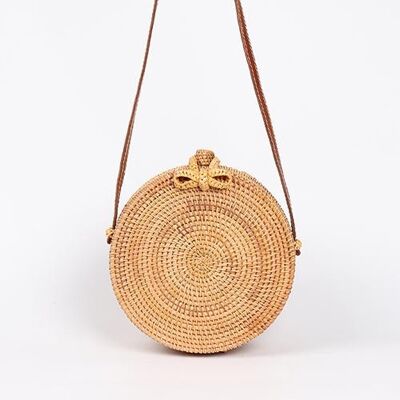 Handwoven Summer Rattan Bag Beach Cross Body Bag