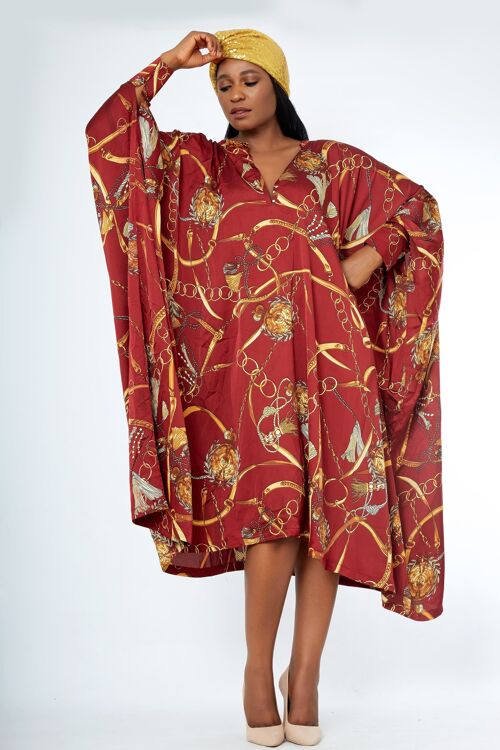 African Inspired Midi Kaftan Bubu Maxi Dress ara