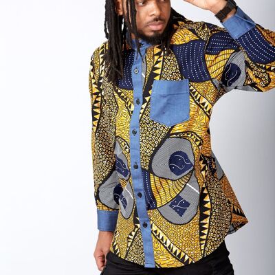 Novedades Camisa Estampado Africano para Hombre - Kobby