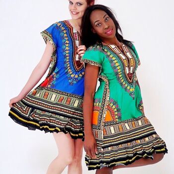 Robe Danshiki Imprimés Africains Jaune 5