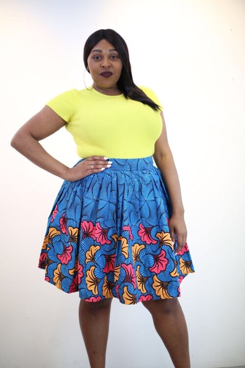 New in African Ankara Print Mini Skirt