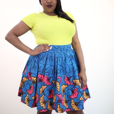 New in African Ankara Print Mini Skirt