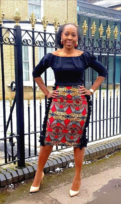 African Print Ankara batik Pencil Top