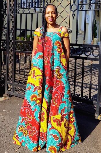 BMianca Robe Maxi Imprimé Ankara Africain - Grande Taille 5