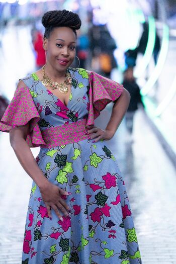 ObMiageli Nouveau dans la robe maxi à imprimé africain 1
