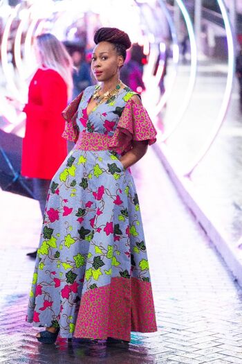 ObMiageli Nouveau dans la robe maxi à imprimé africain 3