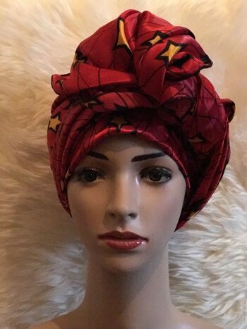 Écharpe carrée en soie imprimés africains Écharpes en coton Ankara Châle Hijab 2