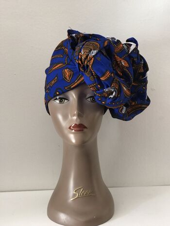 Écharpe carrée en coton imprimés africains Écharpes en coton Ankara Châle Hijab - Rose 4