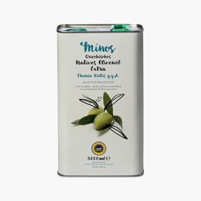 Minos extra virgin olive oil 3 liter canister