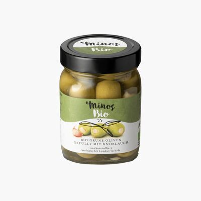 BIO Olives Vertes à l'Ail 370ml