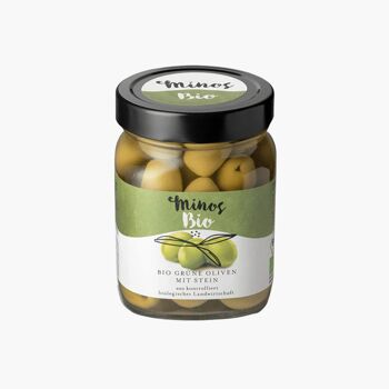 BIO Olives vertes avec noyau 370ml 1