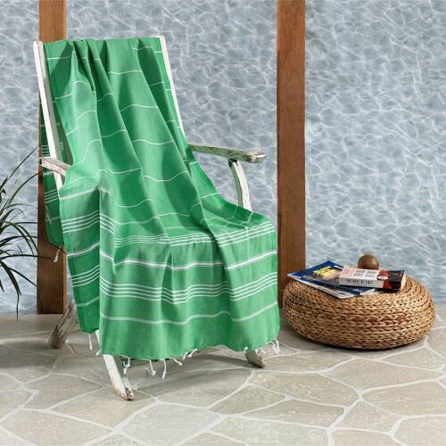 Trendy Cotton Hammam Towel, Apple Green